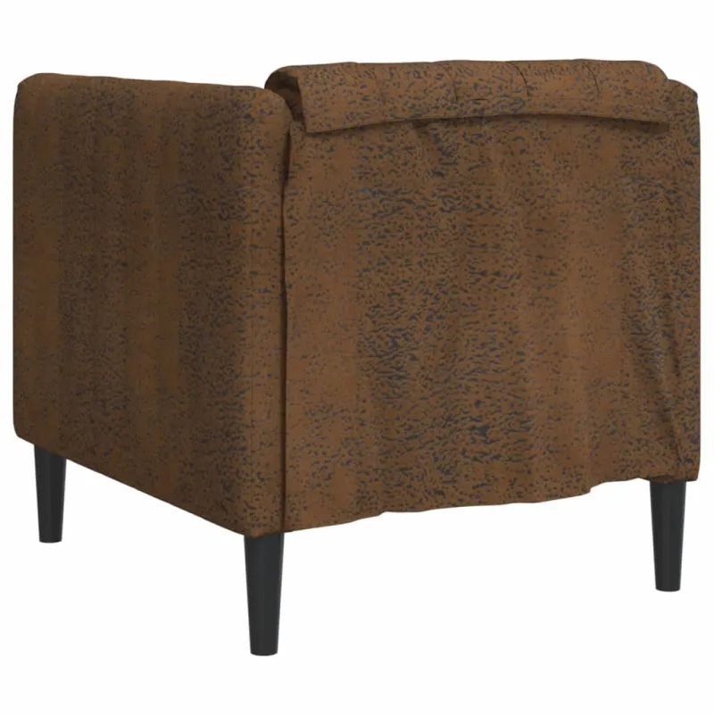 Sofa kėdė, rudos spalvos, dirbtinė versta oda