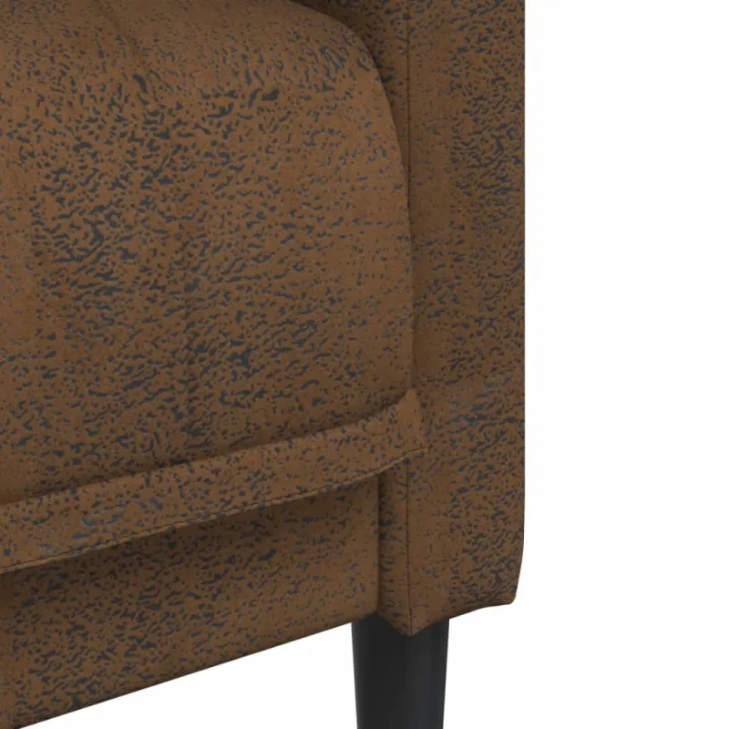 Sofa kėdė, rudos spalvos, dirbtinė versta oda