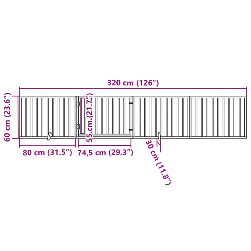 Varteliai šunims su durimis, 4 segmentai, juodi, 320cm, tuopa