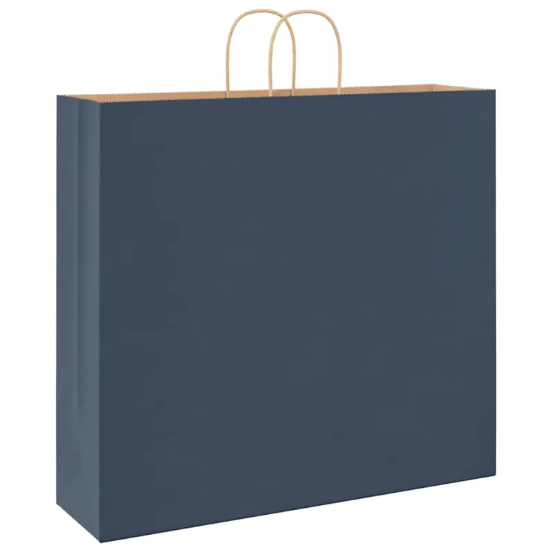 Popieriniai maišeliai 250vnt. su rankenomis, mėlynas 54x15x49cm