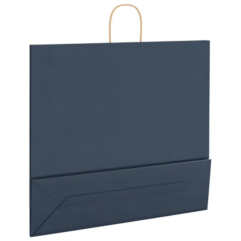Popieriniai maišeliai 250vnt. su rankenomis, mėlynas 54x15x49cm