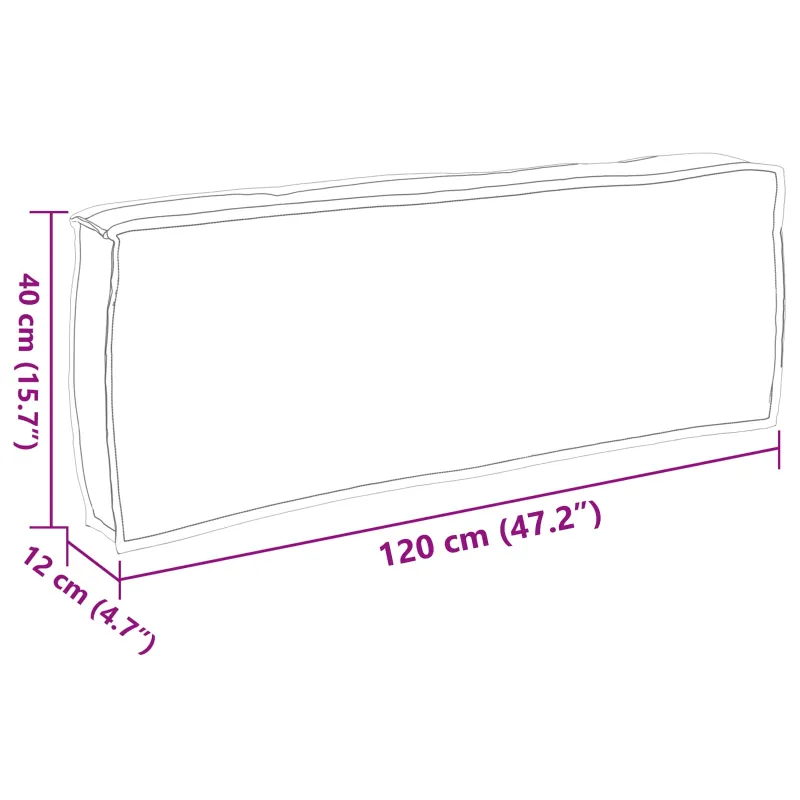 Pagalvėlė Pilka 120 x 40 x 12 cm Oksfordo audinys