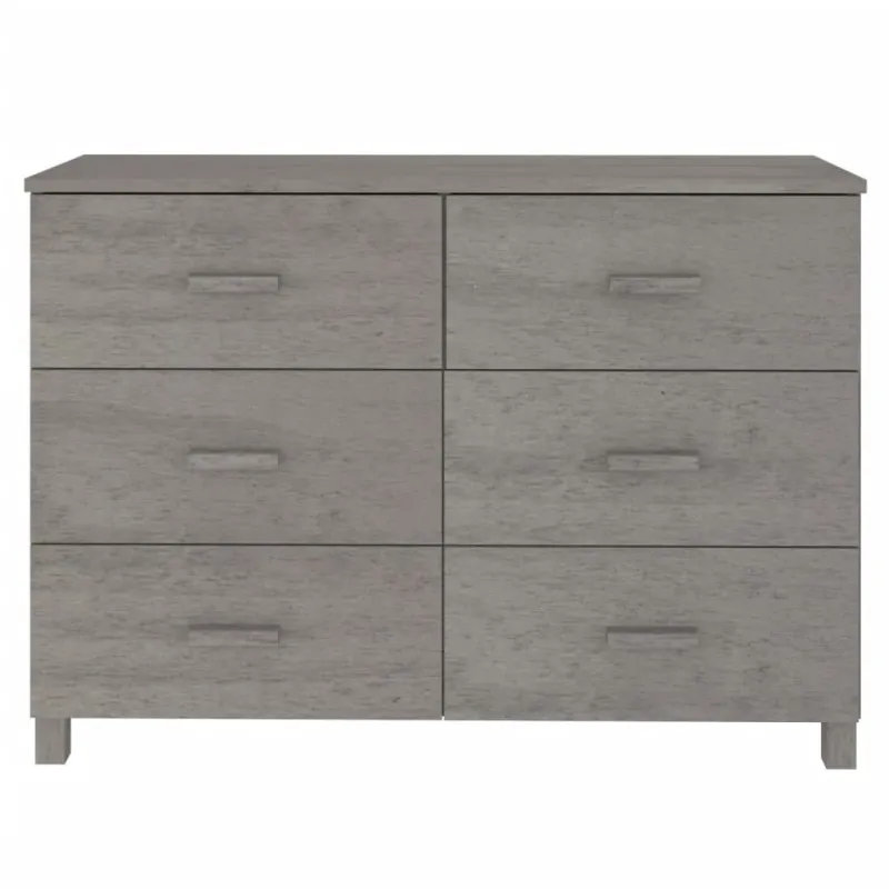 Šoninė spintelė HAMAR, šviesiai pilka, 113x40x80cm, pušis