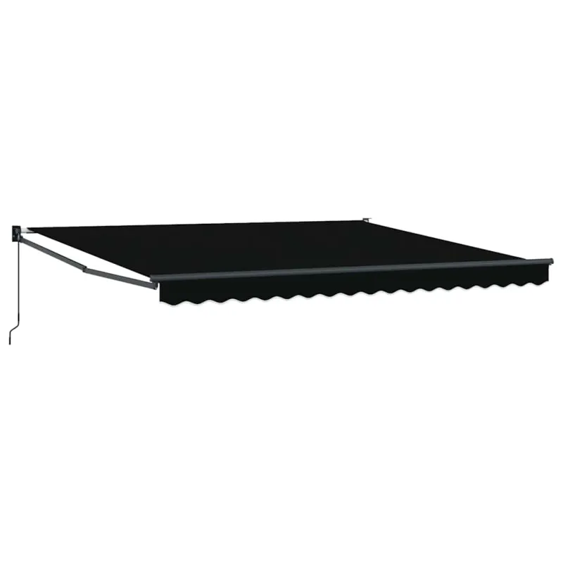 Ištraukiama markizė Juoda 400 × 300 cm Poliesteris ir aliuminis