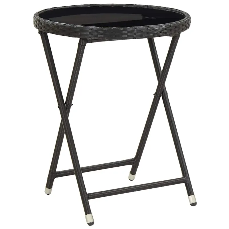 Sodo Bistro Rinkinys 3 pcs Juoda poliratanas