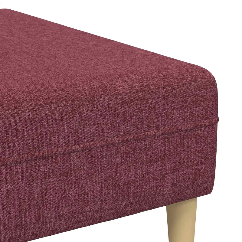 Sofa su pagalve 3 pcs Vyno raudona audinys