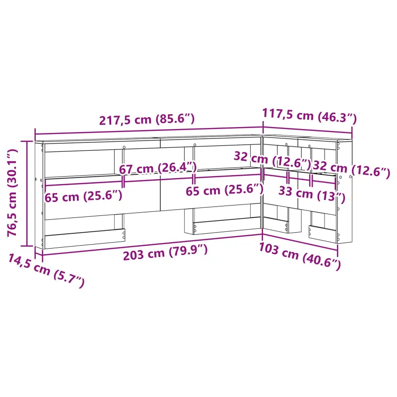 Saugojimo galvos atlošas Sonoma ąžuolas 100 cm Apdirbta mediena