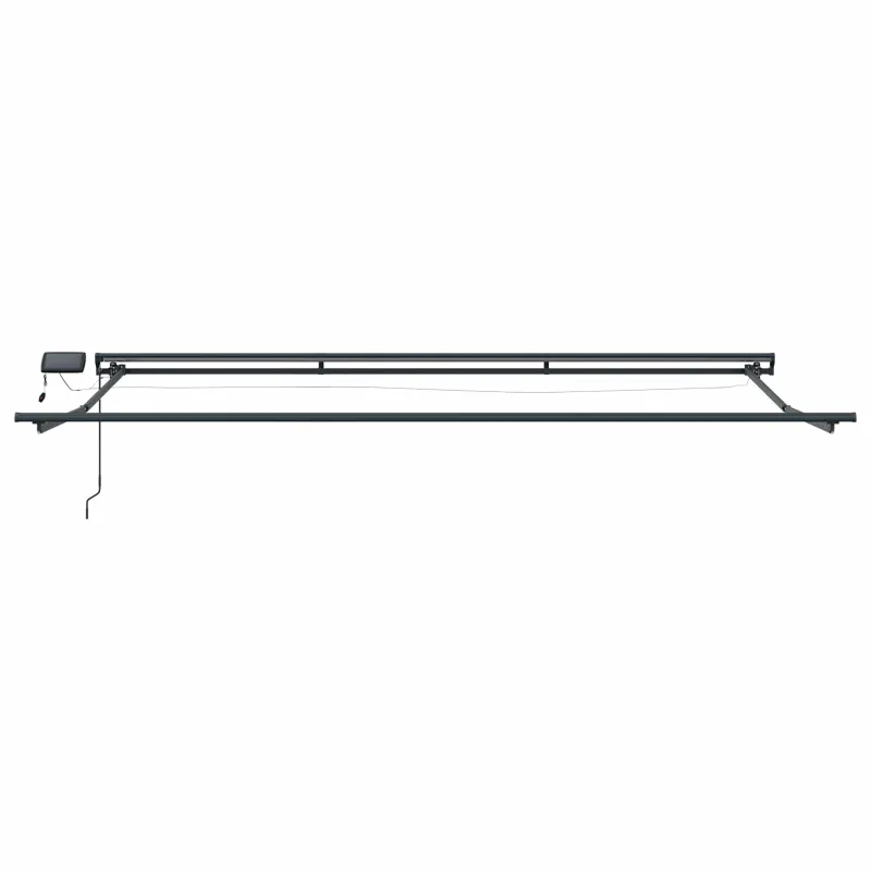 Rankinis markizės rėmas su LED Bežinis ir Antracitas 5 x 3 m