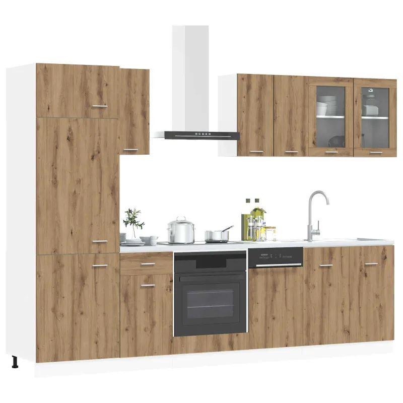 Virtuvės vienetas Lyon 8 pcs Artisano ąžuolo Apdirbta mediena