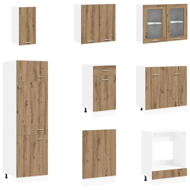 Virtuvės vienetas Lyon 8 pcs Artisano ąžuolo Apdirbta mediena