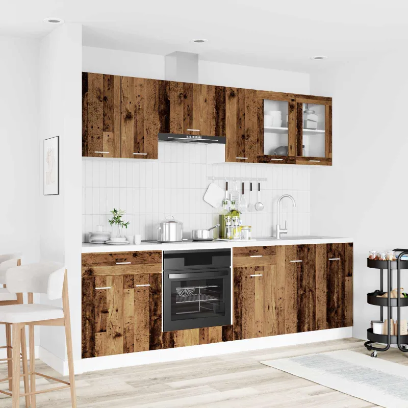 Virtuvės vienetas Lyon 8 pcs Apdirbta mediena