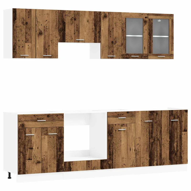 Virtuvės vienetas Lyon 8 pcs Apdirbta mediena