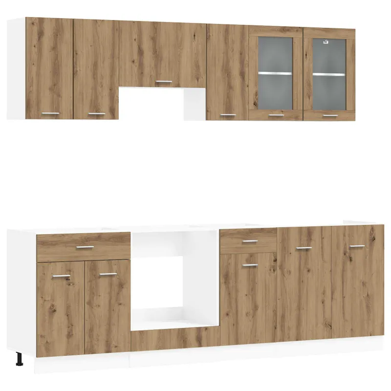 Virtuvės vienetas Lyon 8 pcs Apdirbta mediena