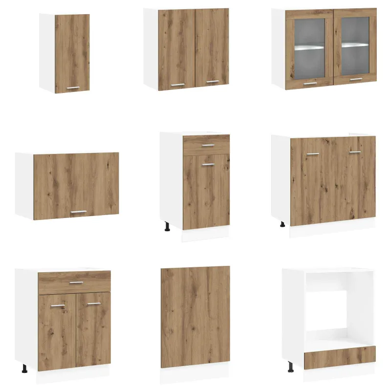 Virtuvės vienetas Lyon 8 pcs Apdirbta mediena