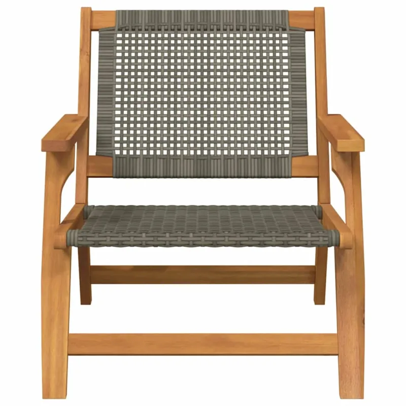 Sodo baldai 2 pcs Pilka 67 x 78 x 73 cm Kietos akacijos mediena