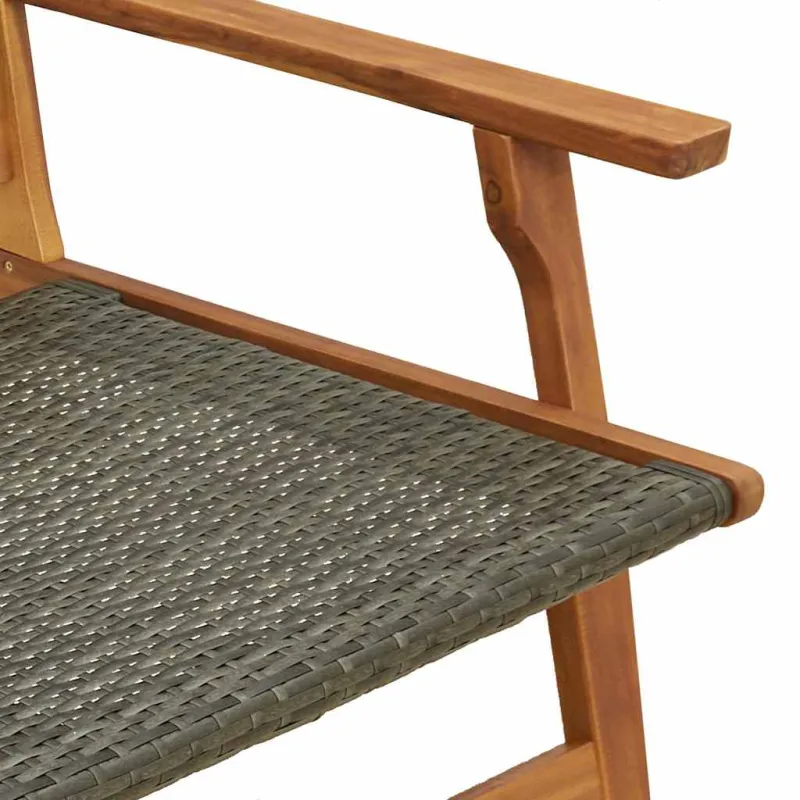 Sodo baldai 2 pcs Pilka 67 x 78 x 73 cm Kietos akacijos mediena