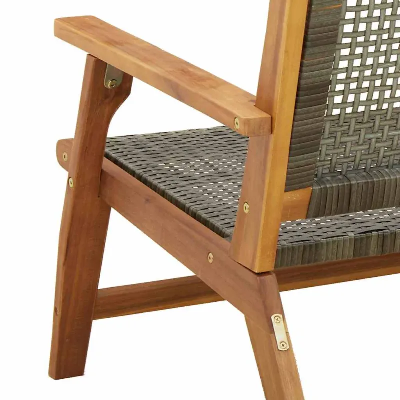 Sodo baldai 2 pcs Pilka 67 x 78 x 73 cm Kietos akacijos mediena