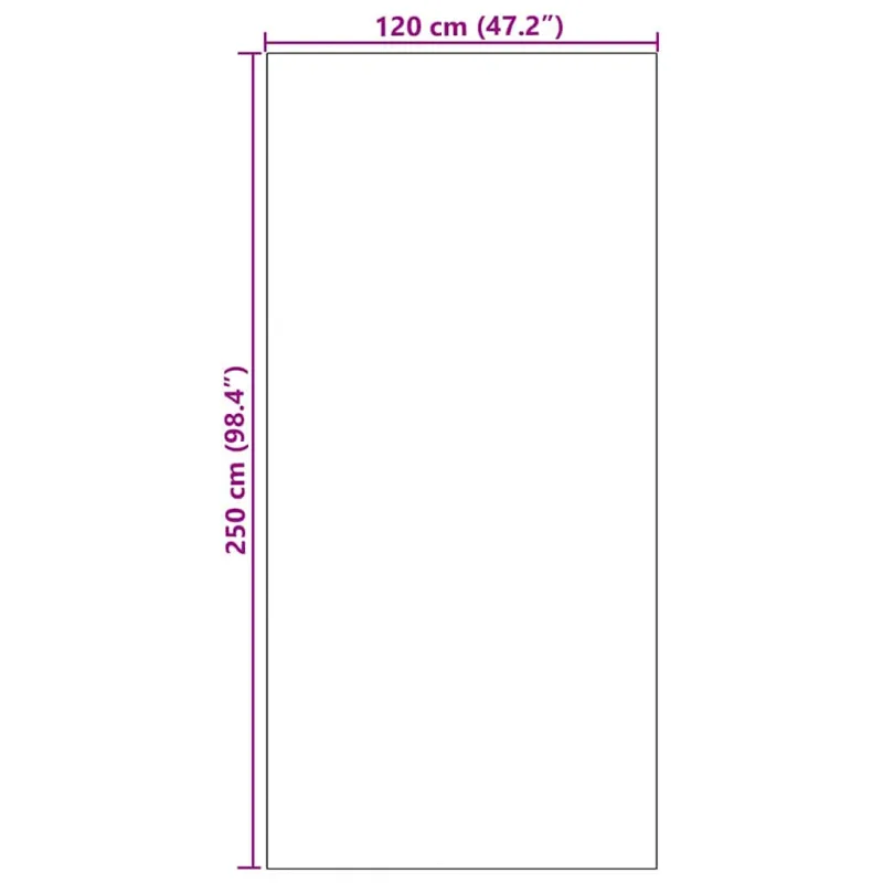 Durų kilimėlis Kita Antracito ir juoda 120 x 250 cm
