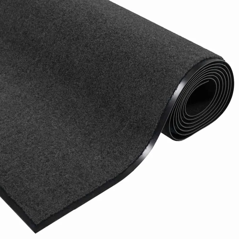 Durų kilimėlis Antracito ir juoda 60 x 180 cm 100% poliamidas