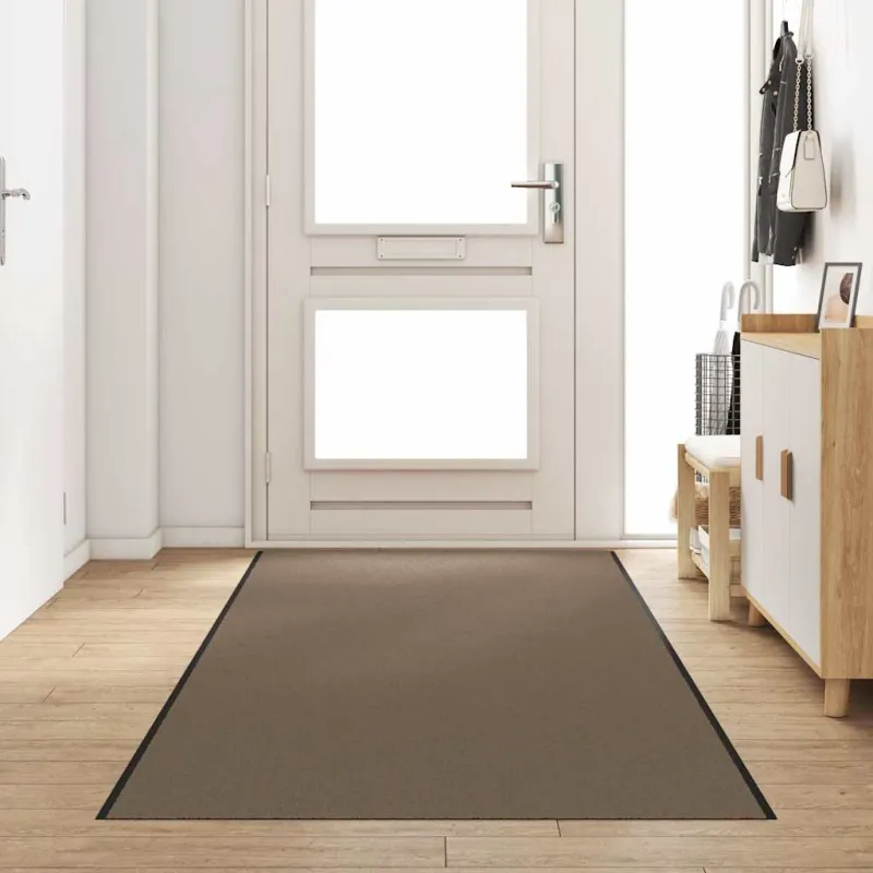 Durų kilimėlis Bežinė ir juoda 120 x 350 cm 100% poliamidas