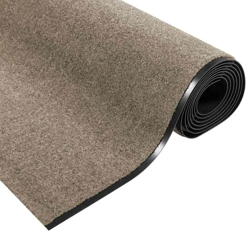 Durų kilimėlis Bežinė ir juoda 120 x 350 cm 100% poliamidas