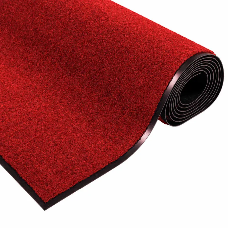 Durų kilimėlis Raudona ir Juoda 60 x 180 cm 100% poliamidas