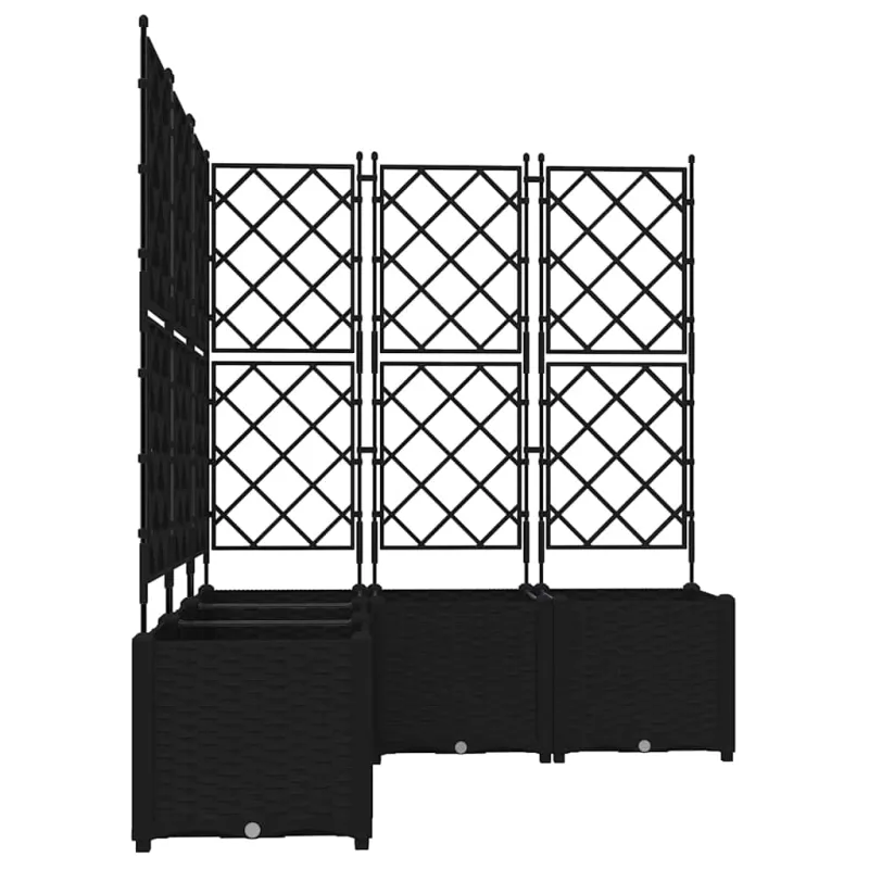 Sodo vazonas 5 pcs Juodas 120 x 120 x 143 cm Plastmasė