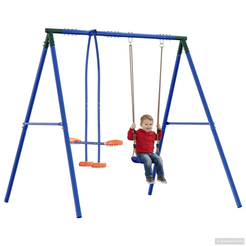 Lauko sūpynių rėmas su glideriu, skirtas iki 3 vaikų