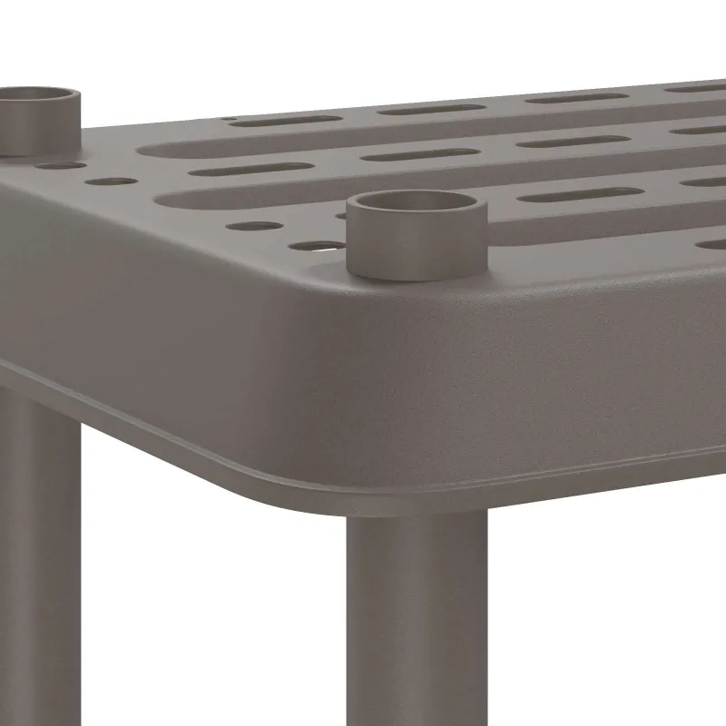 Lentynų sistema 2 lygiai 100 x 40 x 55,5 cm PP Šviesiai pilka