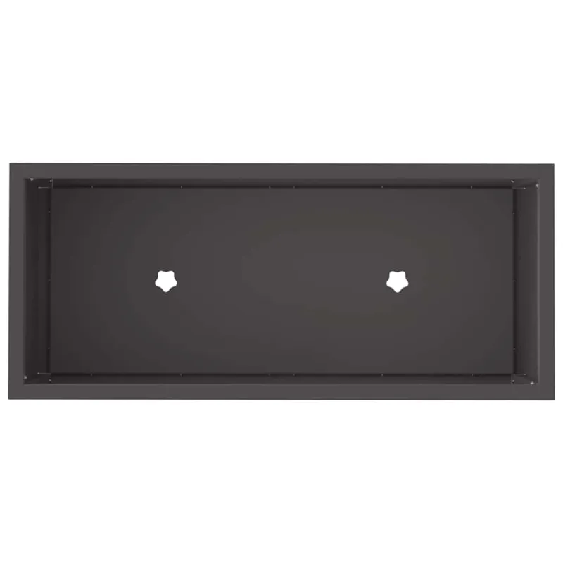 Pakeltas Sodo Vazonas Juoda 60 x 26 x 45 cm Plienas