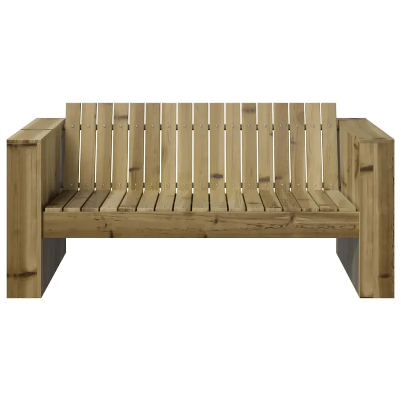 Sodo sofa Žalia 134 x 60 x 62 cm Kietos pušies mediena