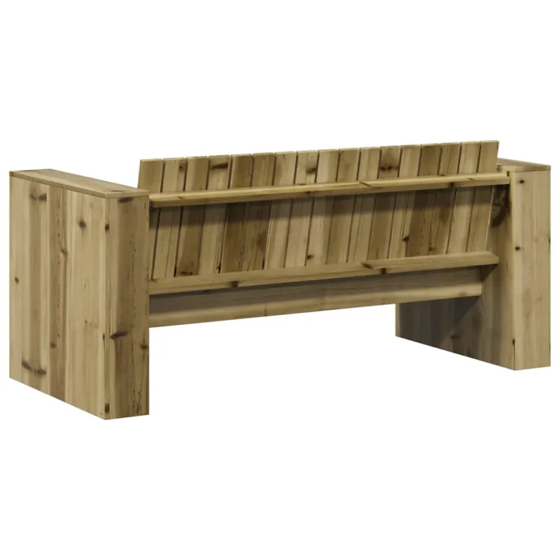 Sodo sofa Žalia 134 x 60 x 62 cm Kietos pušies mediena