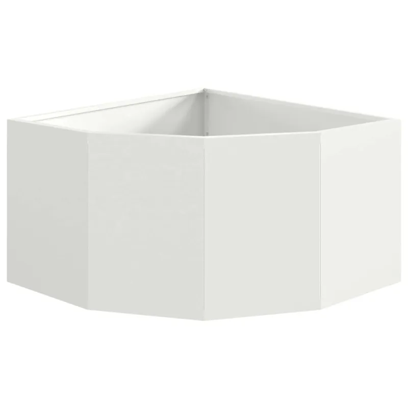 Kampinė Vazonas Balta 60 x 60 x 35 cm Plienas