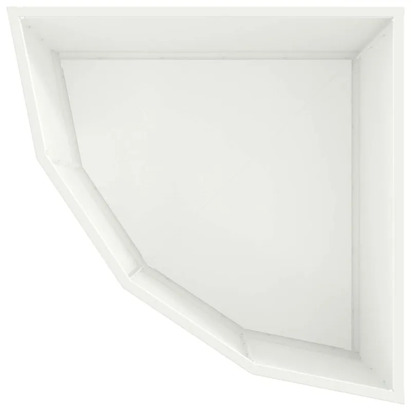 Kampinė Vazonas Balta 60 x 60 x 35 cm Plienas