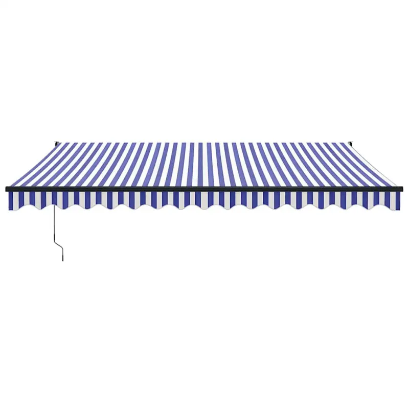 Ištraukiama markizė, mėlyna/balta, 4x3m, audinys ir aliuminis