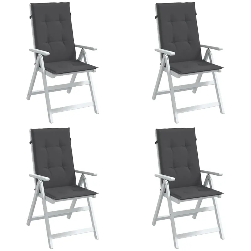 Kėdės pagalvėlės, 4vnt., antracito, 120x50x4cm, audinys