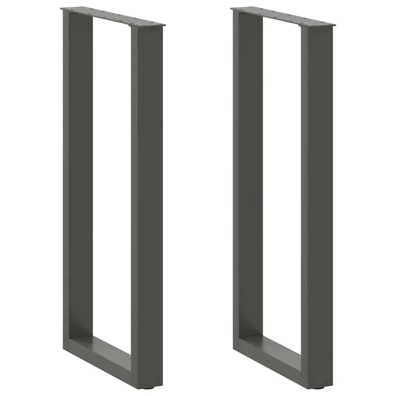 Baro stalo kojos, U formos, 2 vnt., antracito spalvos, 50x(100-101) cm, plienas