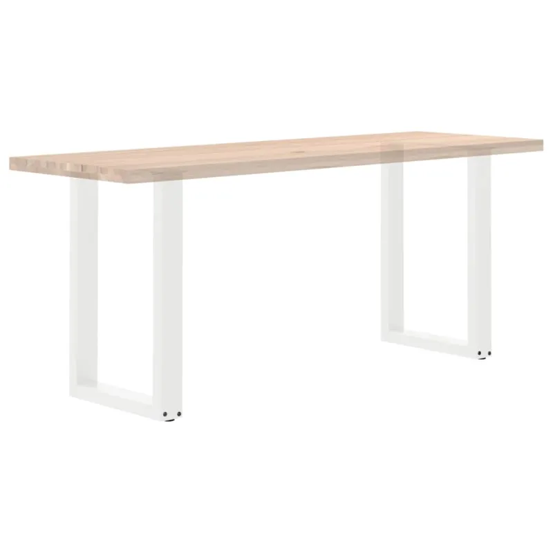 Valgomojo stalo kojelės, 2 vnt., baltos, 50x(72-73) cm, plienas, U formos