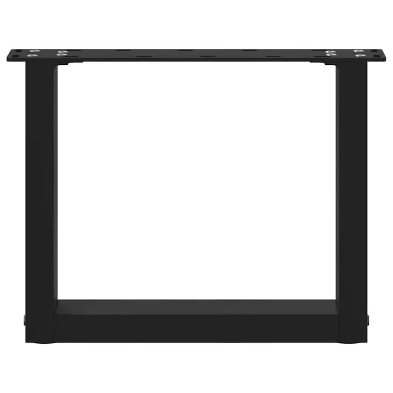 Kavos staliuko kojelės, 2 vnt., juodos, 30x(30-31) cm, plienas, U formos