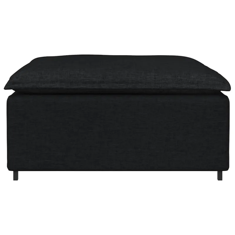 Modulinė sofa-kojų pakojė, juoda, 100x100x48 cm