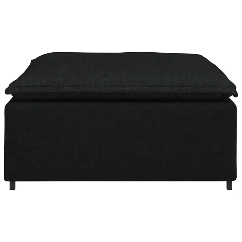 Modulinė sofa-kojų pakojė, juoda, 100x100x48 cm