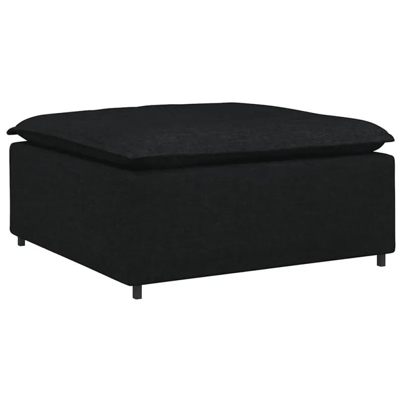 Modulinė sofa-kojų pakojė, juoda, 100x100x48 cm