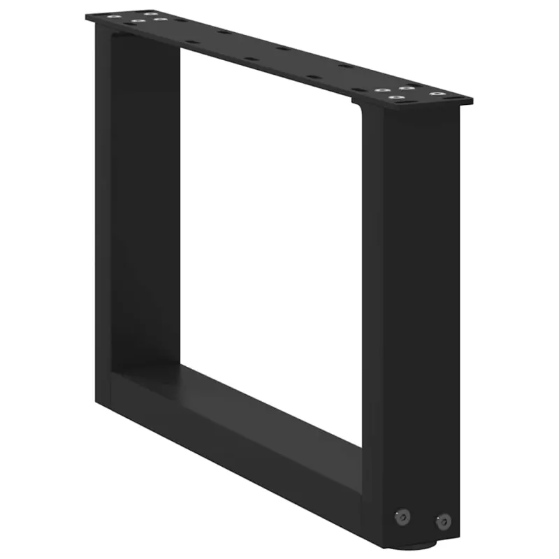 Kavos staliuko kojelės, 2 vnt., juodos, 50x(30-31) cm, plienas, U formos