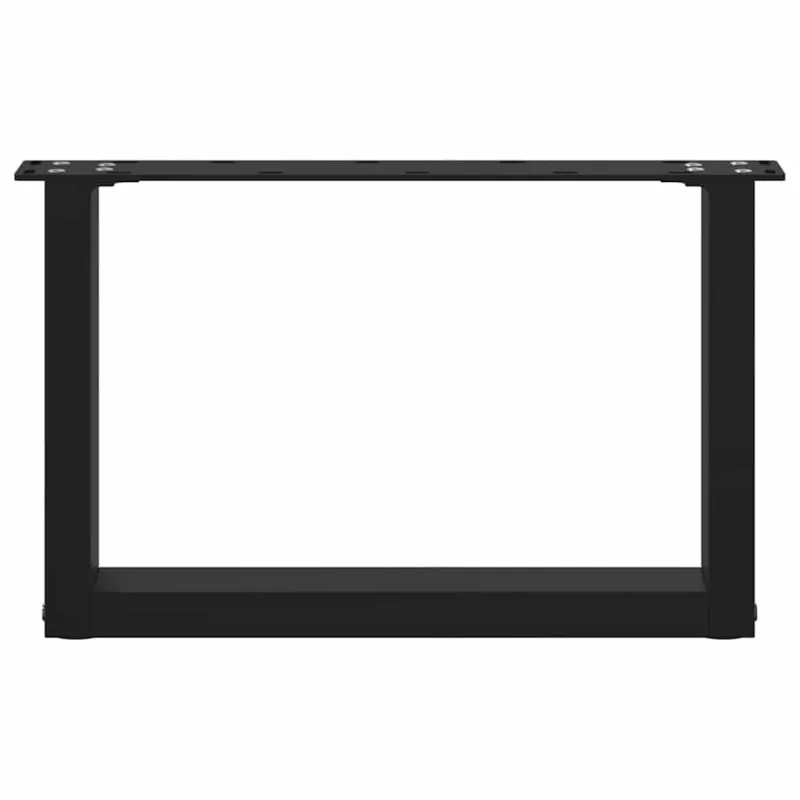 Kavos staliuko kojelės, 2 vnt., juodos, 50x(30-31) cm, plienas, U formos