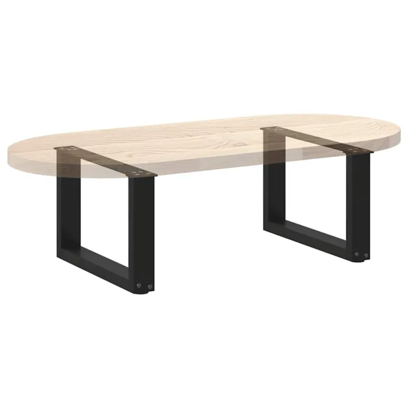 Kavos staliuko kojelės, 2 vnt., juodos, 50x(30-31) cm, plienas, U formos