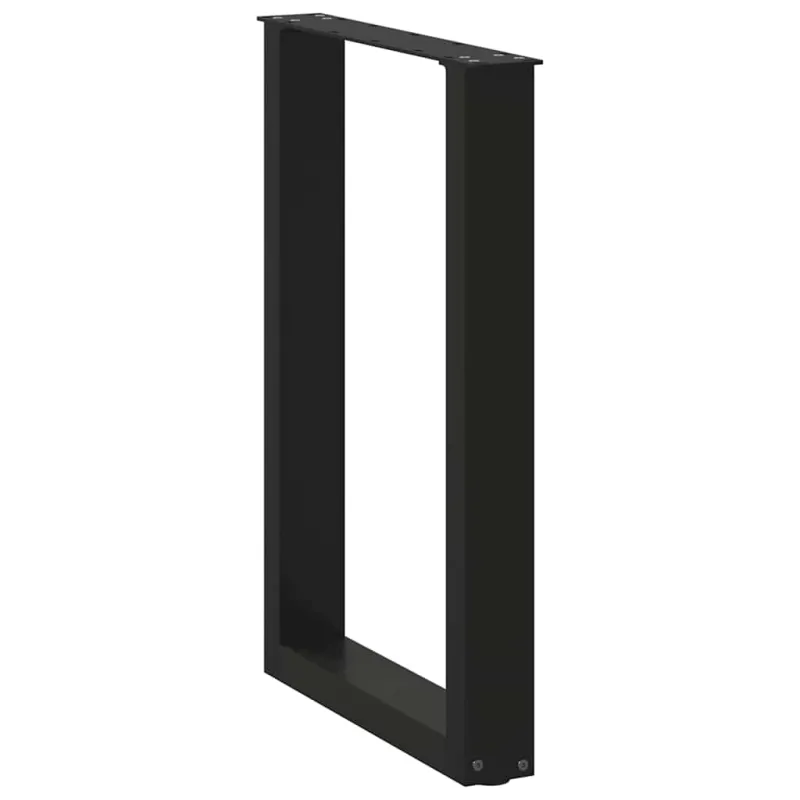 Valgomojo stalo kojelės, U formos, 2 vnt., juodos, 50x(72-73) cm, plienas