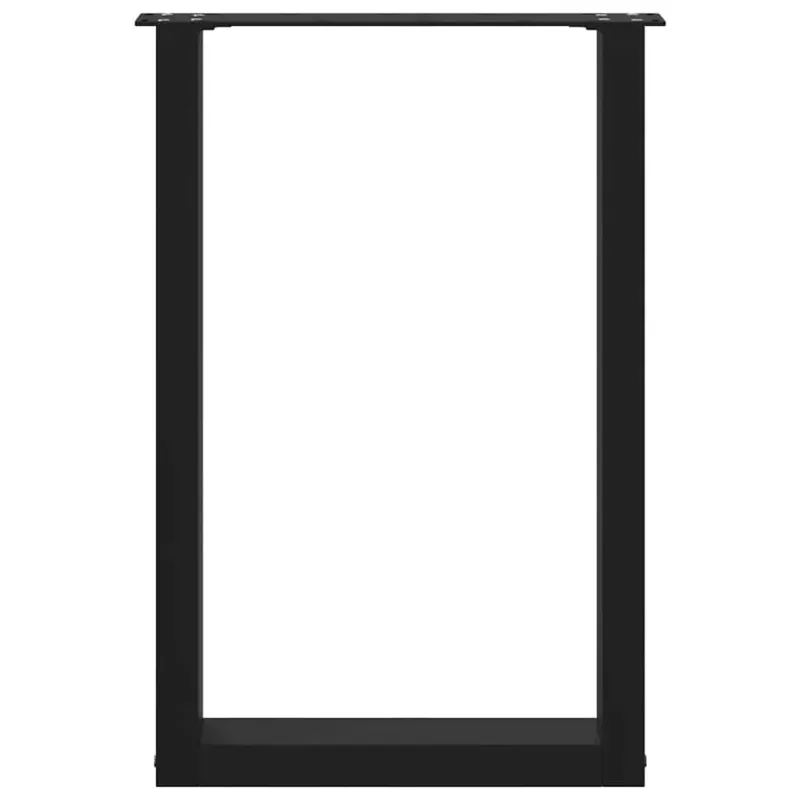 Valgomojo stalo kojelės, U formos, 2 vnt., juodos, 50x(72-73) cm, plienas