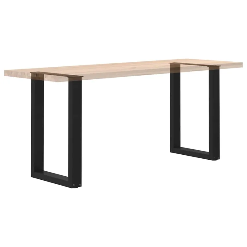 Valgomojo stalo kojelės, U formos, 2 vnt., juodos, 50x(72-73) cm, plienas