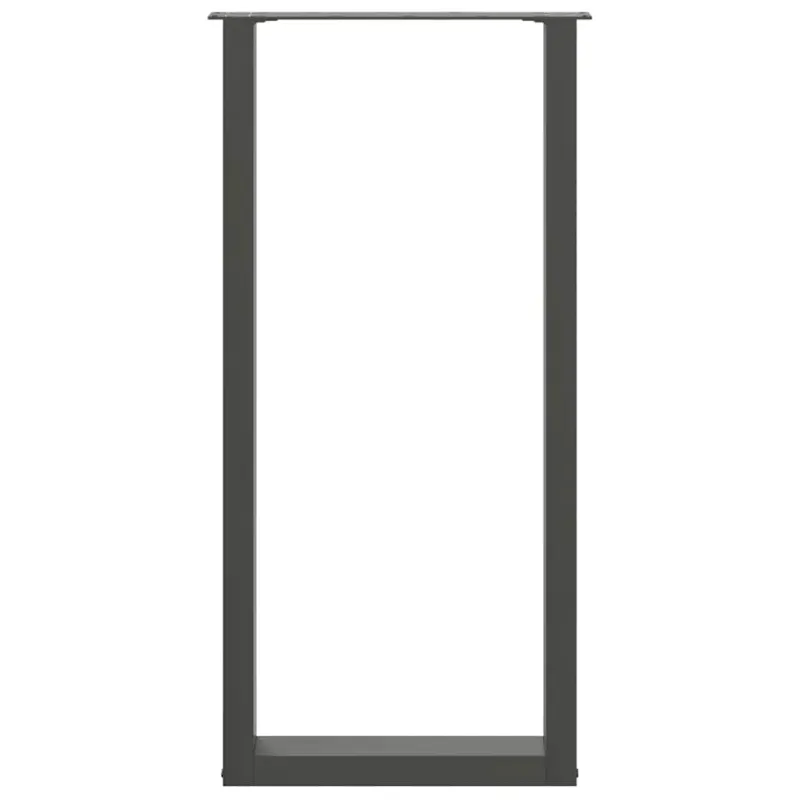 Baro stalo kojos, U formos, 2 vnt., antracito spalvos, 40x(100-101) cm, plienas