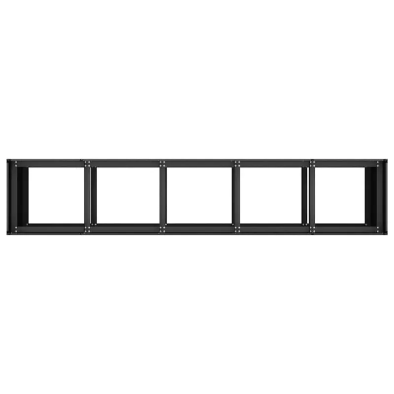 Lovelis, juodos spalvos, 200x40x80cm, šaltai valcuotas plienas